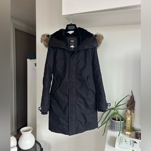 Aritzia Tna Avoriaz black winter coat cozy warm Parka Sz XXS - Picture 8 of 15